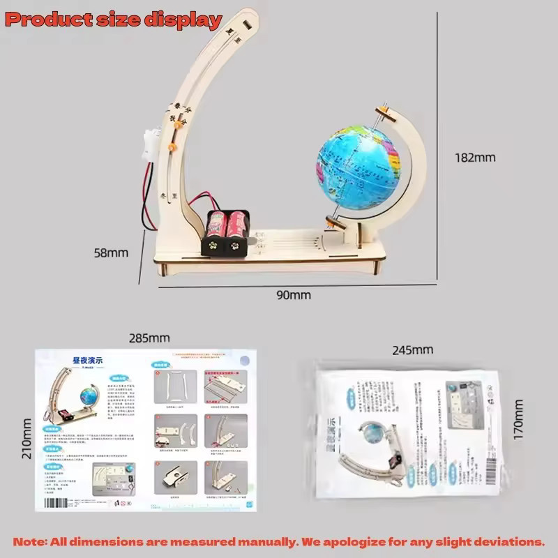 Meade DIY Erdmodell mit Tag-Nacht-Zyklus, Wissenschafts-Set, Holzspielzeug - Bild 4