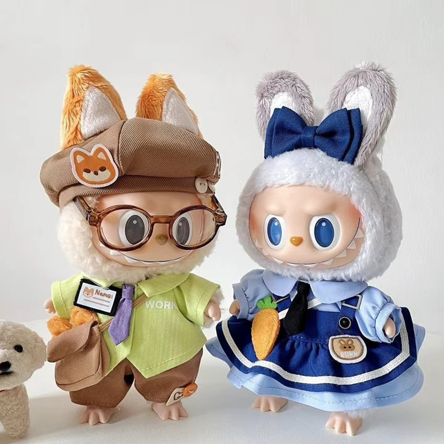 EVANOVM Labubu Puppe Judy Nick Kleidung Polizist, Puppen Zubehör, Bunt / Mehrfarbig - Bild 1