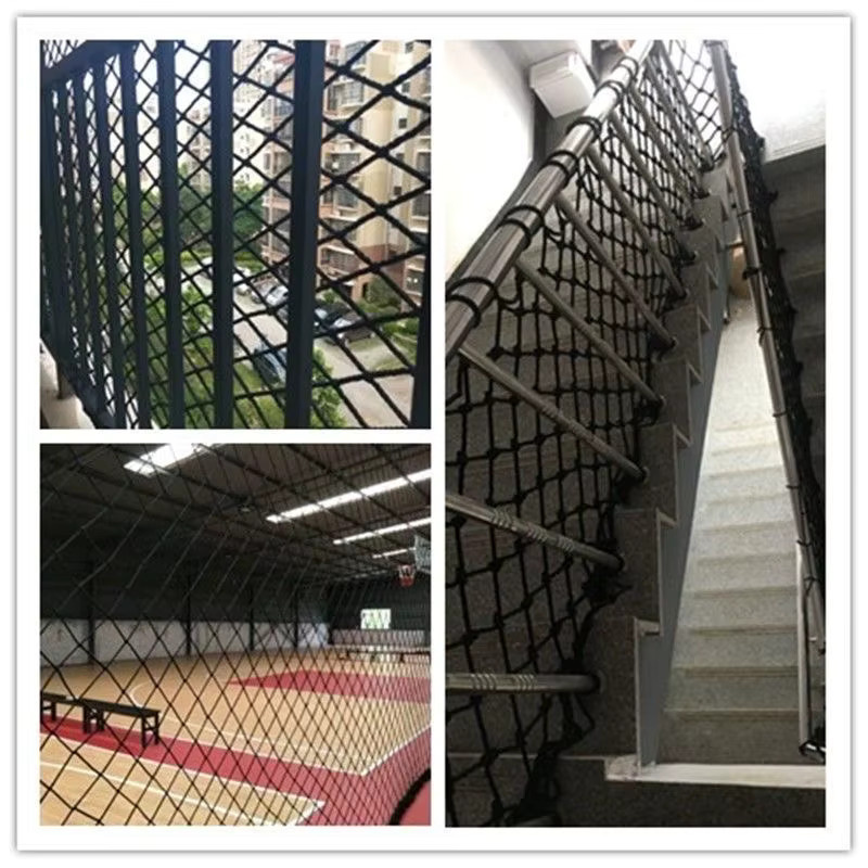 Kindersicherheitsnetz aus schwarzem Nylon-Seil mit 8 mm Seildurchmesser für Garten, Balkon, Fenster, Treppen und Pool zum Schutz von Kindern, Katzen und Hunden - Bild 5
