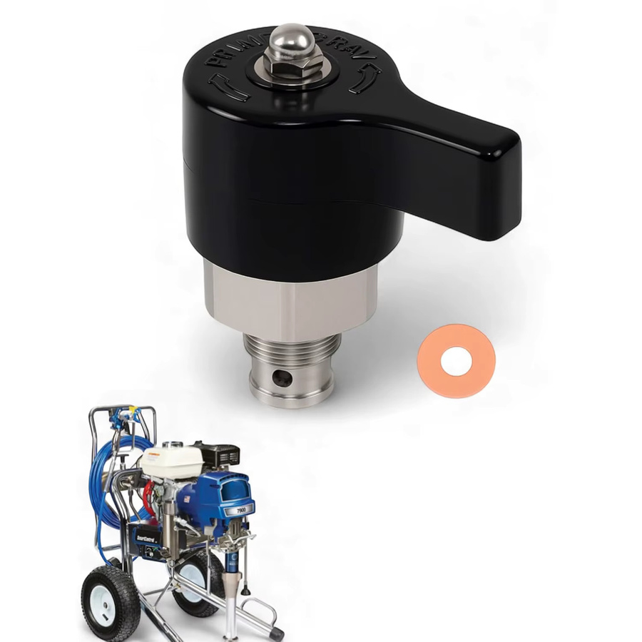 Rostfreies Airless-Sprühventil-Kit mit Ablassventil, Prime-Schalter und Sprühventil in Silber, passend für 5900, 7900, 833, 695, 795 und 1095 - Bild 3