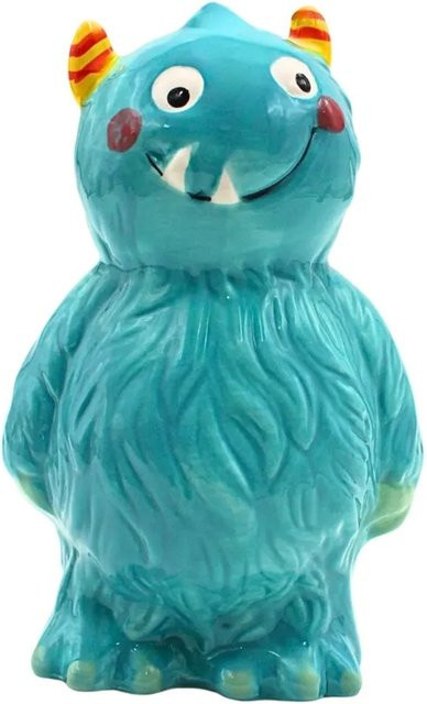 Dekohelden24 Sparfigur Monster Spardose aus Keramik in Blau, B/T/H: 11 x 11 x 17 cm - Bild 1