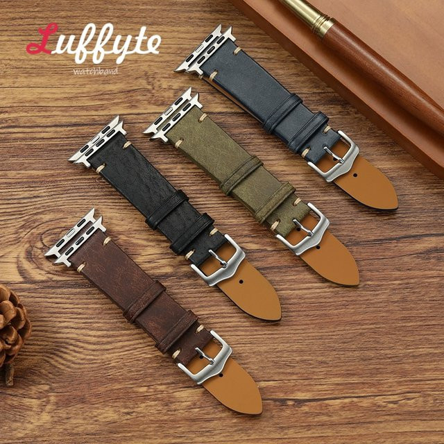 luffyte Uhrenarmband Leder, Herren, Vintage - Bild 1