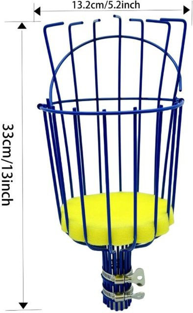 Praktischer Obstpflückerkopf mit tiefem Korb als Obstpflückerfänger für Äpfel und Pfirsiche in Blau von xianyi01 - Bild 1