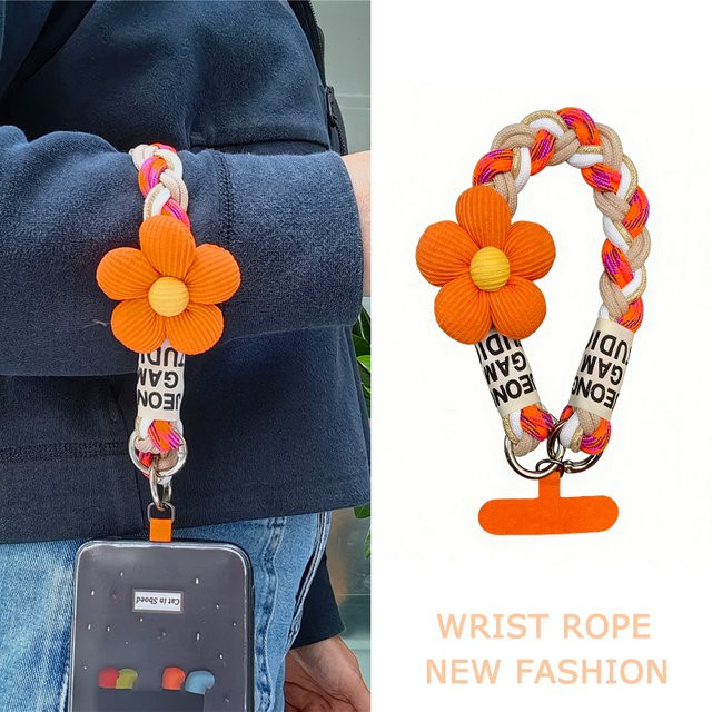 DOLANBIA Handy-Umhängeband mit Blumenmuster in Multicolour, universelle Anti-Verlust-Handyschlaufe für Outdoor und Reisen sowie für Kameras und Wasserbecher - Bild 1