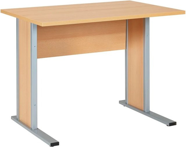 PROREGAL Schreibtisch Lion Small in Buche mit C-Fuß Gestell, H x B x T: 70 x 90 x 65 cm - Bild 1