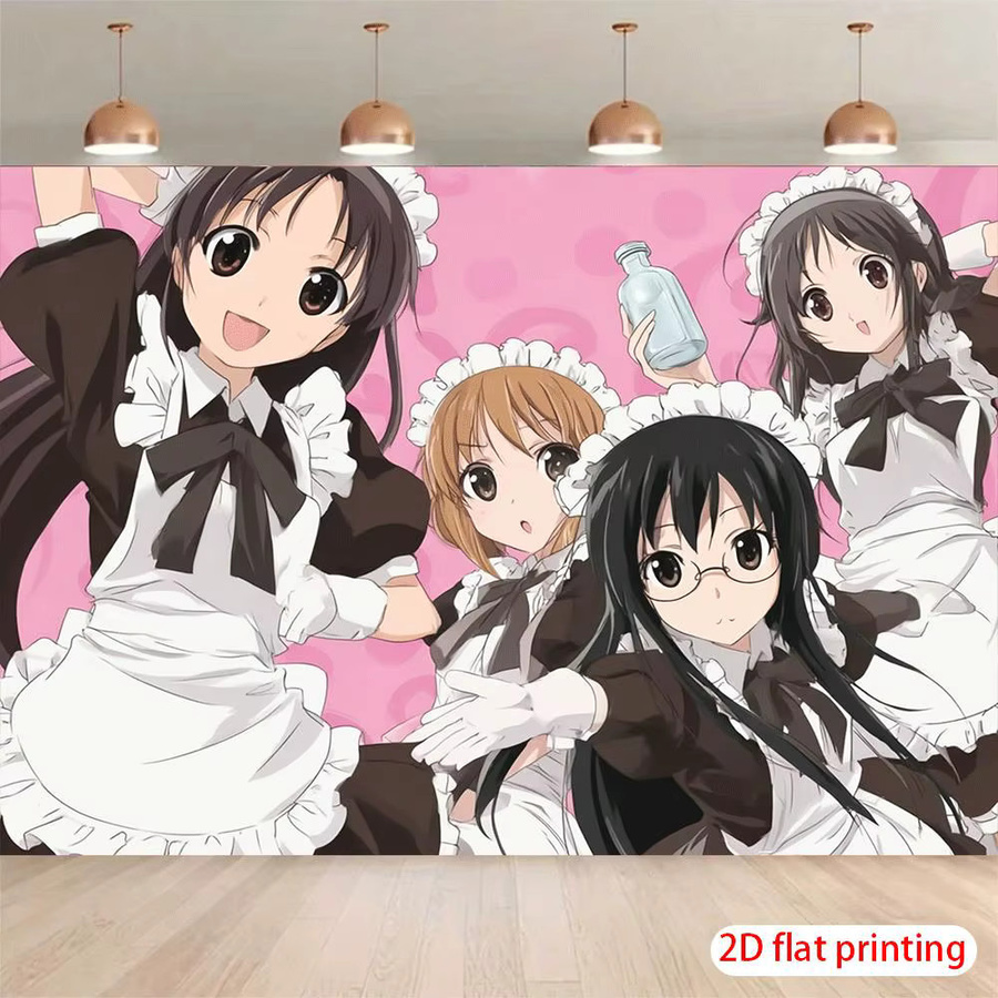 VIKAMA Japanischer Anime-Mädchen Wandteppich in Multicolour, Textiler Hintergrundstoff zur Zimmerdekoration, Breite: 60 cm, Höhe: 40 cm - Bild 3