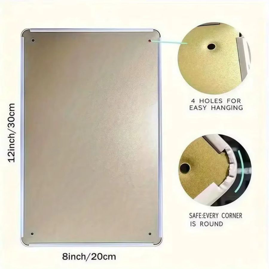 Moderne Wandkunst aus Metall CIFBUY – Rechteckiges 2D-Metalldekorschild als hängende Wandverzierung für dein Heimbüro - Bild 1