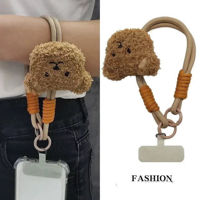 Tutew Telefon Armband, Cartoon 3D Plüsch Fuzzy Bears, Lanyard Strap - Bild 1