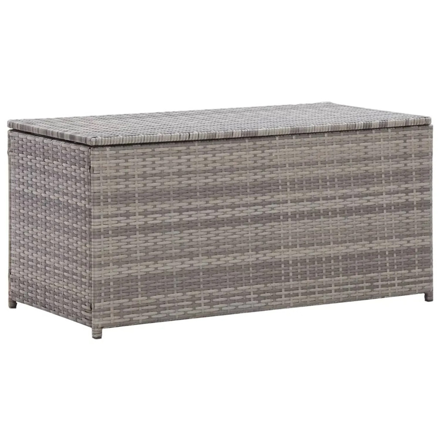 vidaXL Gartenbox aus Poly Rattan in Grau mit Stahlrahmen B/T/H: 100 x 50 x 50 cm - Bild 2