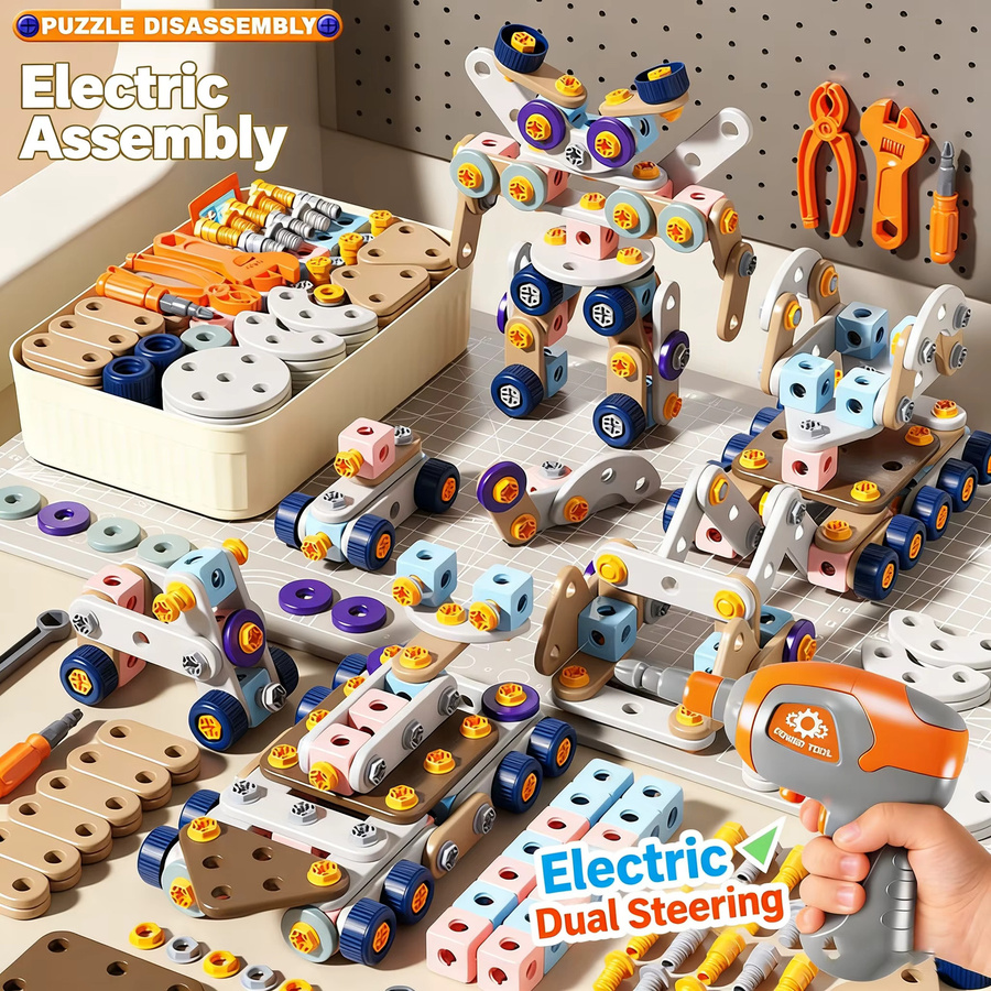 GONZI DIY Mutter Hand Demontage Montage Puzzle, Reparatur Werkzeuge Blöcke Spielzeug - Bild 6