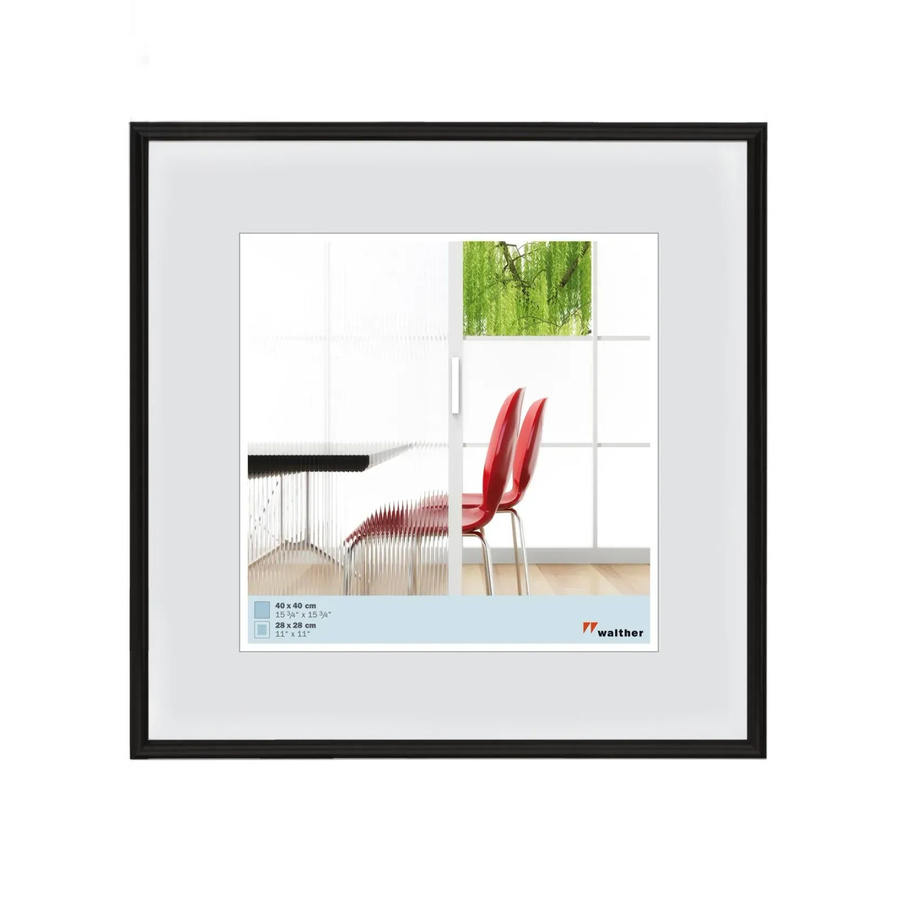 Walther Design Bilderrahmen Galeria aus Kunststoff in Schwarz, B/H: 41,1 x 41,1 cm - Bild 2