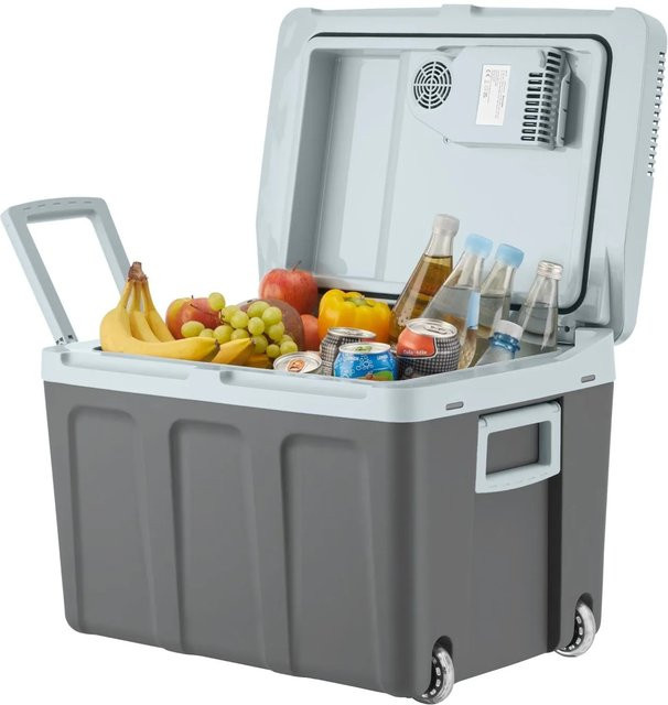 Tectake Elektrische Kühl- und Wärmebox mit 40 l Fassungsvermögen und Eco Modus, Grau, B/T/H: 56 x 39 x 41 cm - Bild 1
