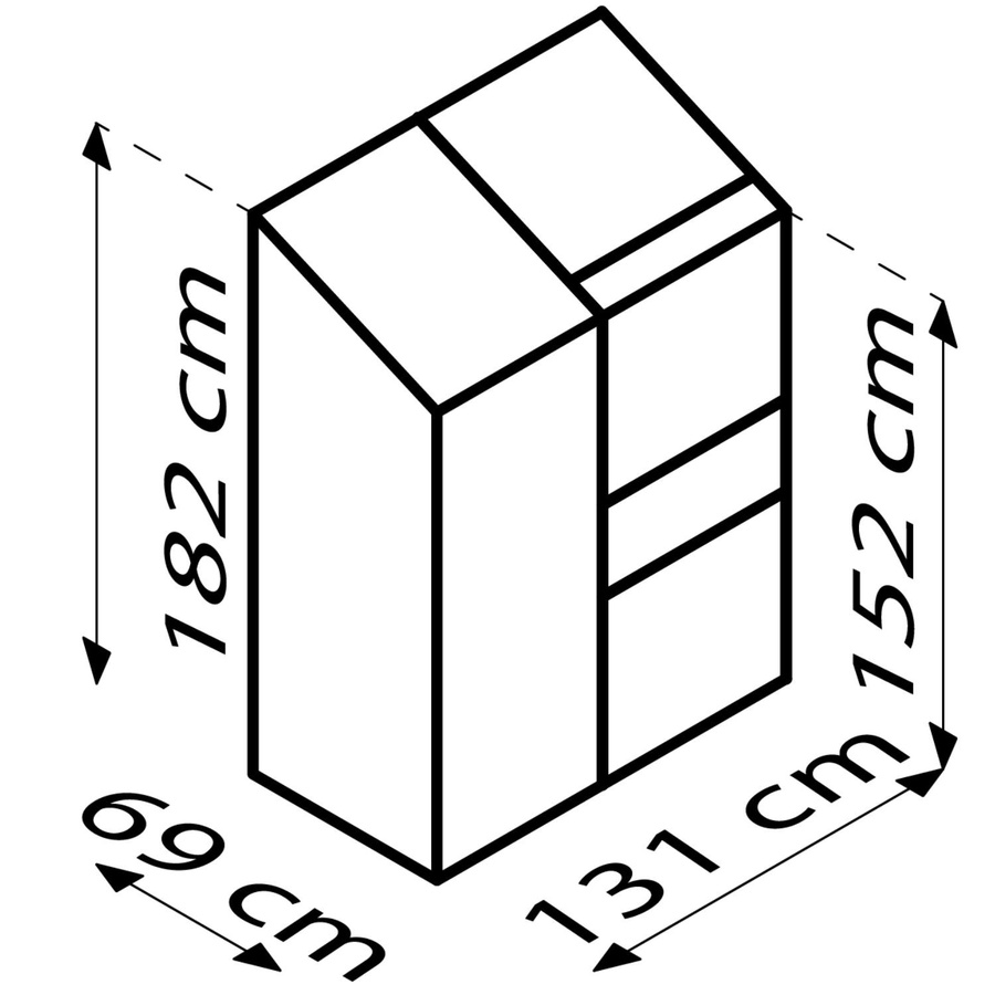 Vitavia Anlehn-Gewächshaus Ida 900 aus Aluminium eloxiert mit ESG-Sicherheitsglas, B/T/H: 130,6 x 182,3 x 68,8 cm - Bild 3