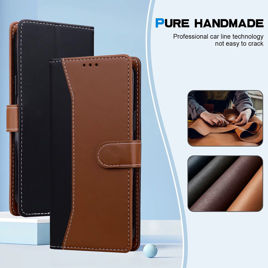 Magnetische Leder-Brieftasche als Flip-Cover für Sony Xperia 1 5 10 II III Lite IV V VI VII - Bild 2