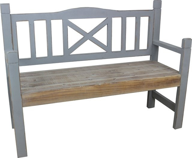 HTI-Line Gartenbank Senja 2 im Landhausstil für Garten, Terrasse und Balkon, B/H/T: 120 x 43,5 x 45 cm - Bild 1