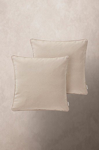 Jotex MENTON Kissen 2er-Pack Beige B/B: 50 x 50 cm - Bild 1