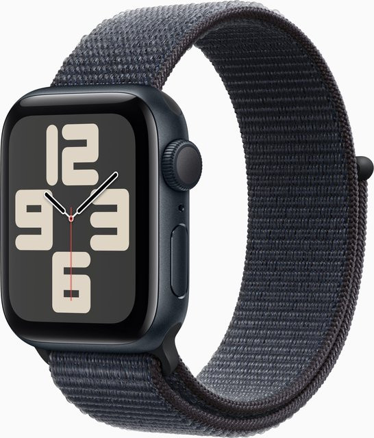 Apple Watch SE GPS, 40 mm Aluminiumgehäuse in Mitternacht mit Sport Loop in Tinte - Bild 1