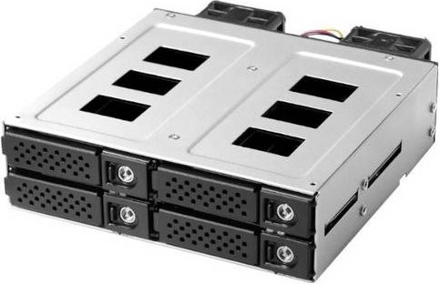 JouJye JJ-N-49NVMS Festplatten-Einbaurahmen für 5.25 Zoll auf 2.5 Zoll NVMe/M.2 in Silber - Bild 1