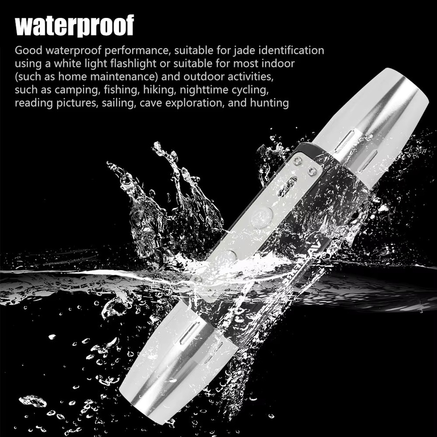 VASTFIRE Wasserdichter Doppelkopf-Lampenkopf mit 6 Lichtquellen und 8 mm Durchmesser für die Jadeerkennung aus Aluminium - Bild 3