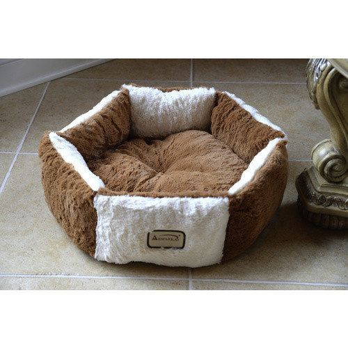 ARMARKAT Katzenbett aus Mikrofaser in Weiß/Braun, B: 60 cm, T: 20 cm, H: 60 cm - Bild 3