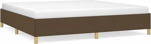 vidaXL Bettgestell aus Stoff in Braun mit Maßen von B: 200 cm, H: 203 cm, T: 203 cm - Bild 1