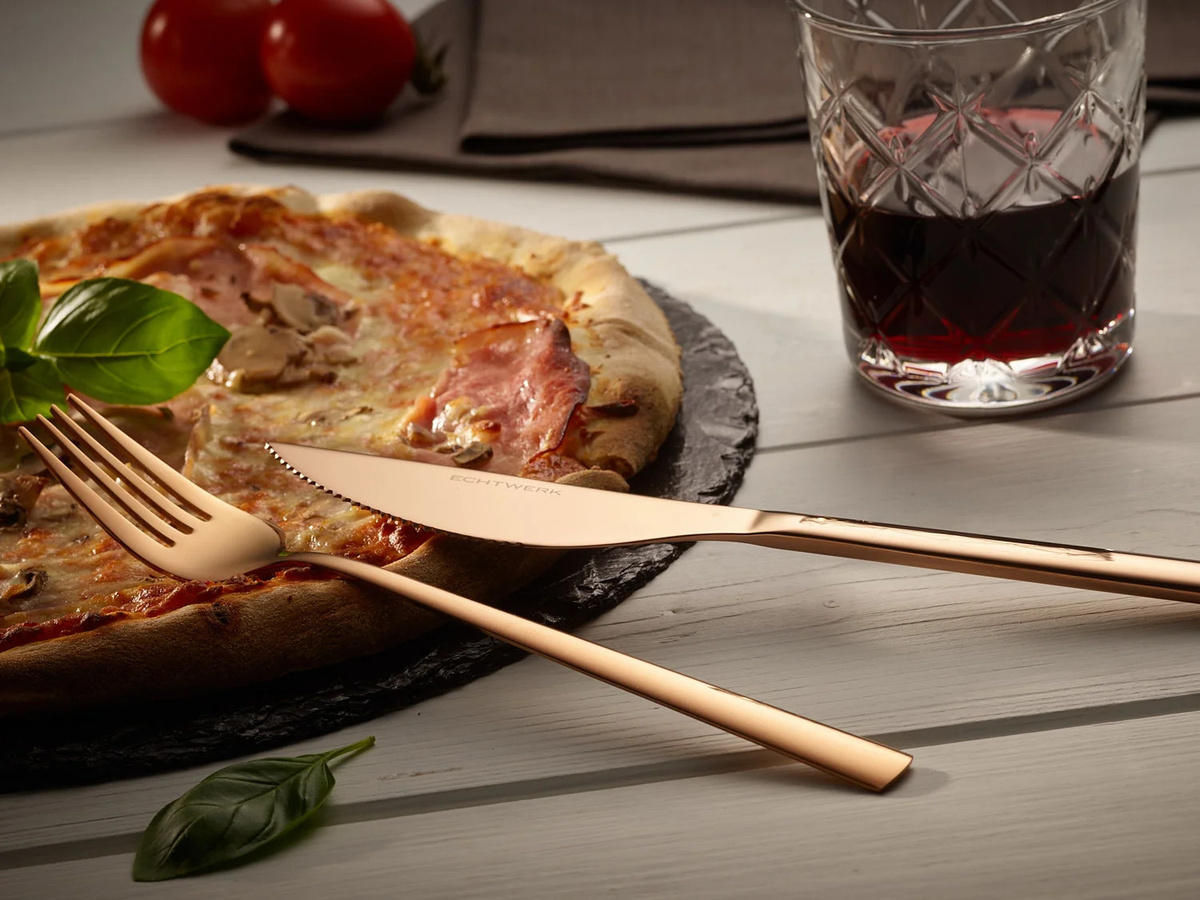 ECHTWERK Pizzabesteck Set Bari 4-tlg in Bronze und Kupfer - Bild 2