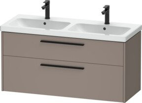 Duravit Waschtischunterschrank D-Code in Schwarz, B/T/H: 118,4 x 55,5 x 46 cm - Bild 1