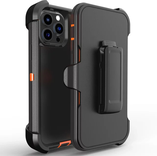 OTT Armor BOX Handyhülle mit Gürtelklemme und schützender Hartschale für iPhone 12 bis iPhone 17 Air in Blau oder Schwarz - Bild 1