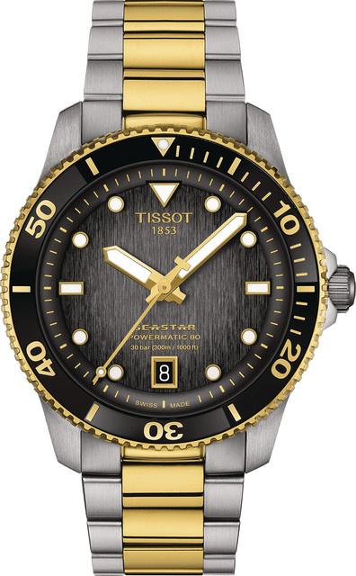 Tissot Seastar 1000 Automatik, Edelstahl, Grau, 40 mm, Herren - Bild 1