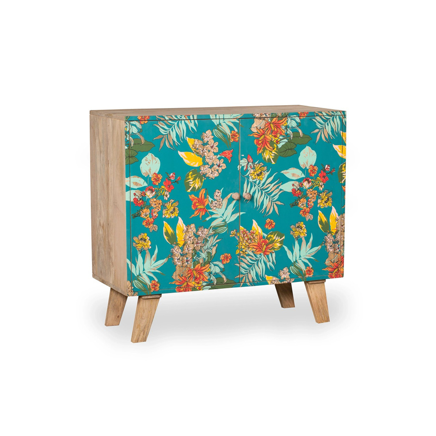 DELUKE Sideboard SVEN Kommode aus Mango Massivholz in Mehrfarbig B/H/T: 85 x 90 x 40 cm - Bild 2