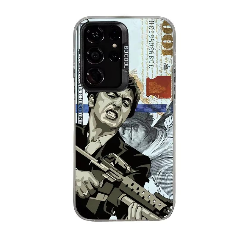 Handyhülle mit Laser-Design für Samsung Galaxy A56 A55 A54 A36 A35 A34 A26 A25 A24 A16 A15 A14 in Grau aus PC und TPU - Bild 3