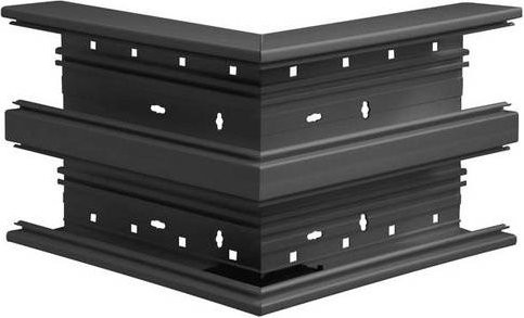 Hager Außeneck BR652103D9011 Schwarz B: 21,0 cm, T: 6,8 cm - Bild 1