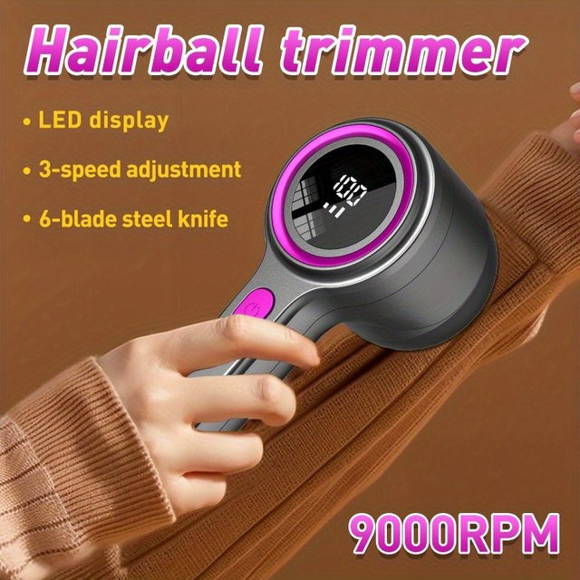 AbuDodo Multifunktionaler Fusselrasierer in Purple, USB-aufladbarer und tragbarer Fusselentferner - Bild 1