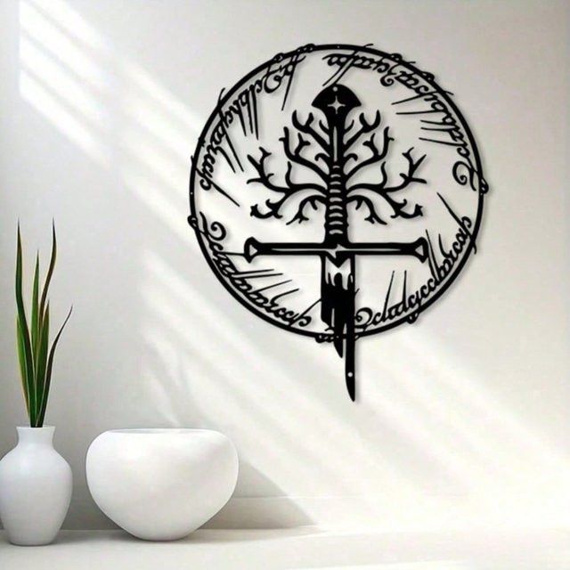 CIFBUY Der Herr der Ringe Schwert Wandkunst aus Metall im Vintage Fantasy Design - Bild 1