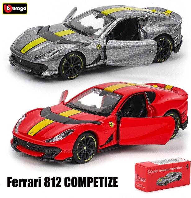 Bburago Ferrari SP3 812 Competitor, Druckgussmodell, 1:64, Grau - Bild 1