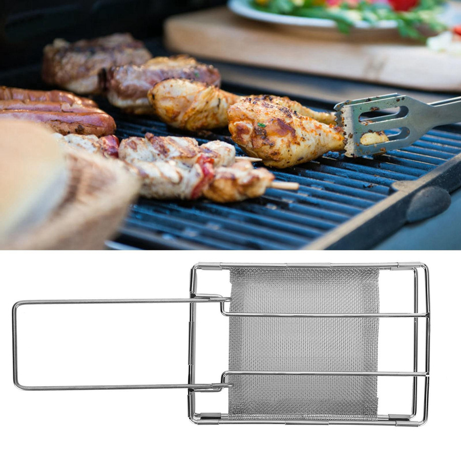 mfySpace Faltbarer Toasterständer aus Edelstahl in Silber für Outdoor und Picknick - Bild 2