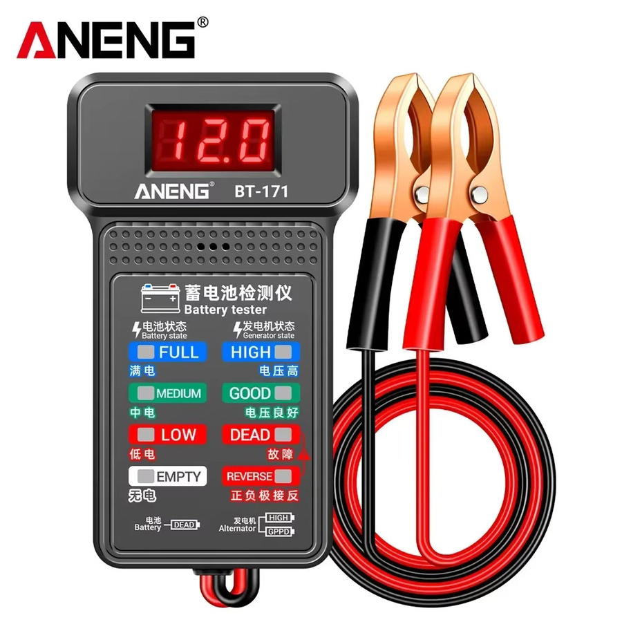 ANENG Multifunktionaler Batterietester BT-171 für 12 V mit LED-Display in Schwarz - Bild 5