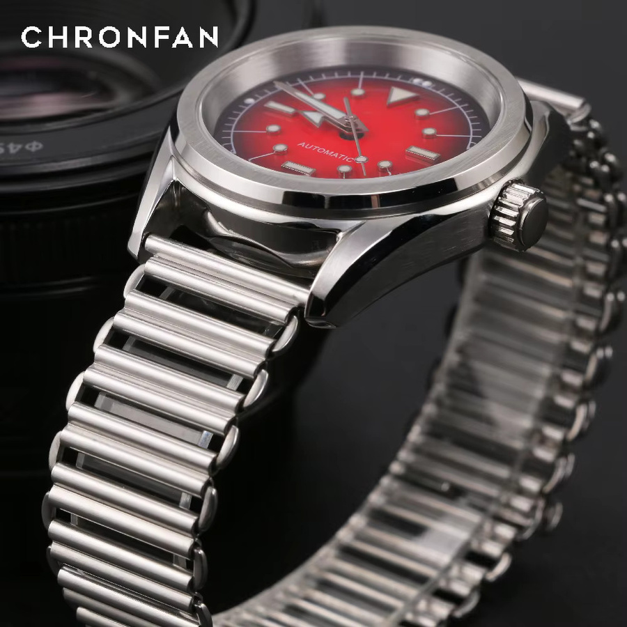 CHRONFAN Armbanduhr, Automatik, Edelstahl, 38 mm, Schwarz, Herren - Bild 3