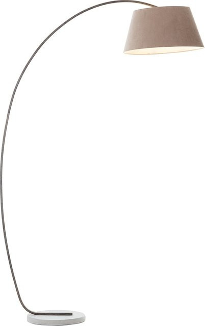 Brilliant Brok Bogenlampe in Taupe/Grau mit E27-Fassung, schwenkbarem Schirm und Fußschalter, Höhe: 200 cm - Bild 1