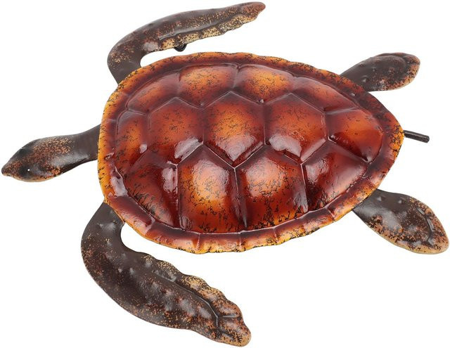 Shoemst Schildkröten Wanddeko aus rostfreiem Metall in Rot für dein Zuhause oder die Terrasse - Bild 1