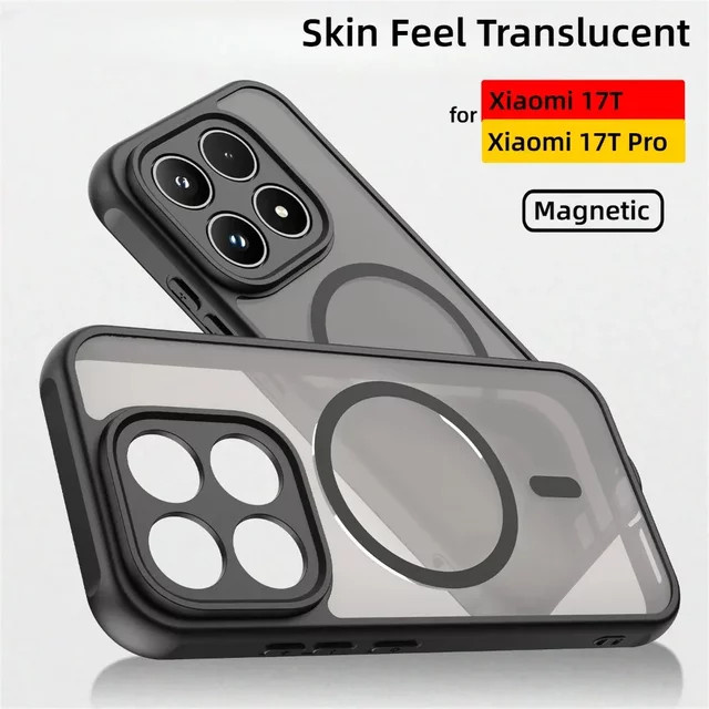 Stoßfeste Silikon-Schutzhülle für Xiaomi 17T Pro, 17Ultra, POCO X8, M8 Pro Max und Redmi Note 15 Pro Plus mit Objektivschutz, Transparent Matt - Bild 1