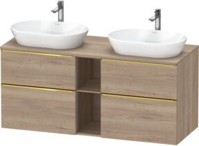 Duravit Waschtischunterschrank D-Neo in Braun, B: 140 cm, T: 55 cm, H: 66,4 cm - Bild 1
