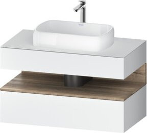 Duravit Waschtischunterschrank Qatego in Weiß Matt mit integrierter Beleuchtung und Nischenbereich, B/T/H: 100 x 55 x 60 cm - Bild 1