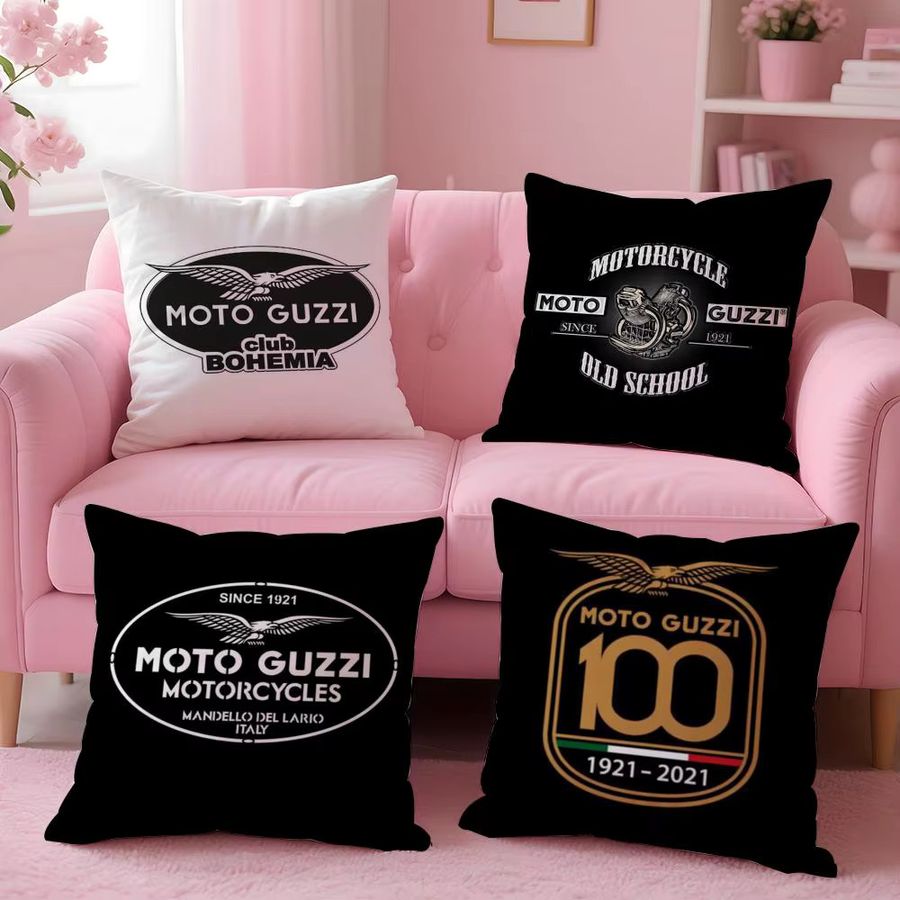 Moto G-Guzzi Kissenbezug aus weichem Plüschstoff in Multicolor, doppelseitig bedruckt - Bild 3