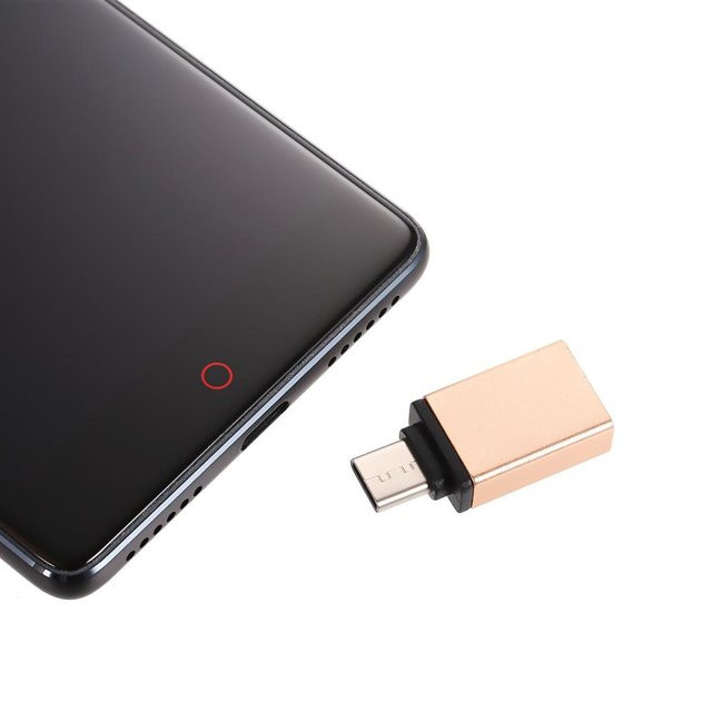 USB-C auf USB 3.0 OTG Adapter für Xiaomi und Samsung Galaxy in Grau - Bild 1