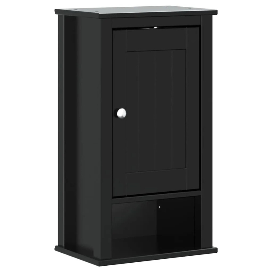 vidaXL Bad-Wandschrank BERG aus Massivholz Kiefer in Schwarz, B/T/H: 40 x 27 x 71,5 cm - Bild 2
