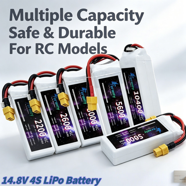 EOENKK LiPo Akku 14,8V 4S mit XT60 Stecker, 1500mAh, Weiß - Bild 1