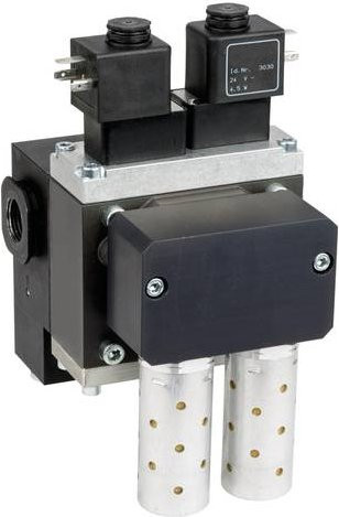 IMI Norgren Sicherheitsventil SCSQ101D01D02400 mit 24 V/DC und Aluminiumgehäuse in Schwarz - Bild 1
