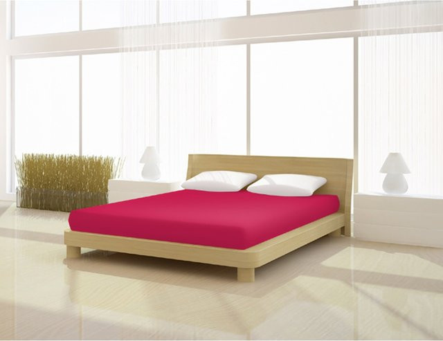 Mr. Sandman Topper Spannbetttuch de luxe in Pink mit Elastan, B/T: 200 x 200 cm - Bild 1