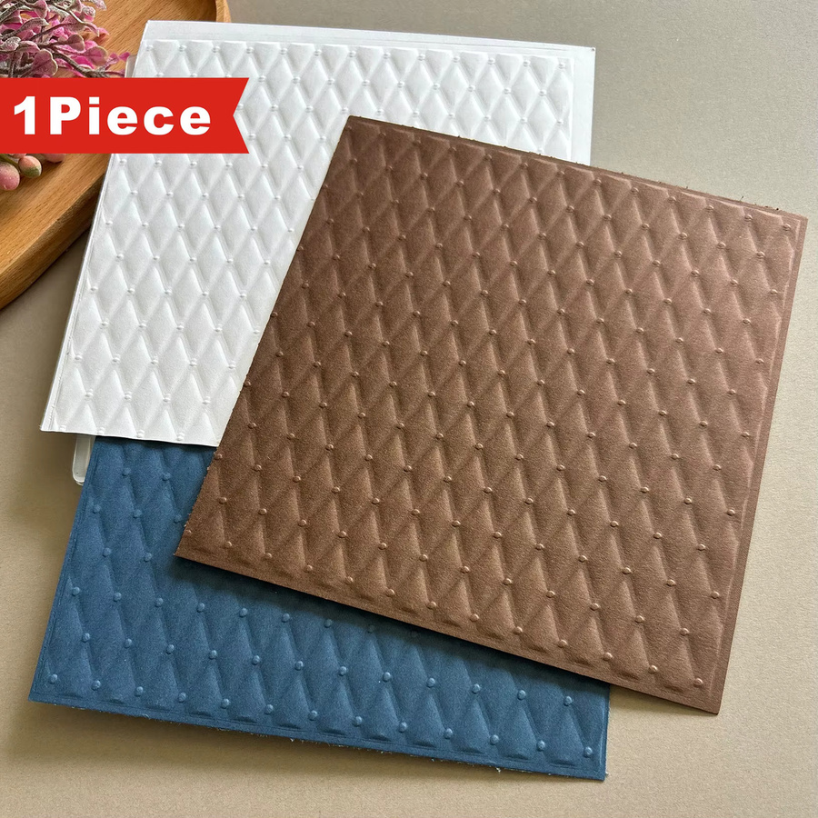 3D-Prägestempel mit Stoffstruktur-Design aus weißem Kunststoff für Kartenherstellung und Scrapbooking - Bild 2
